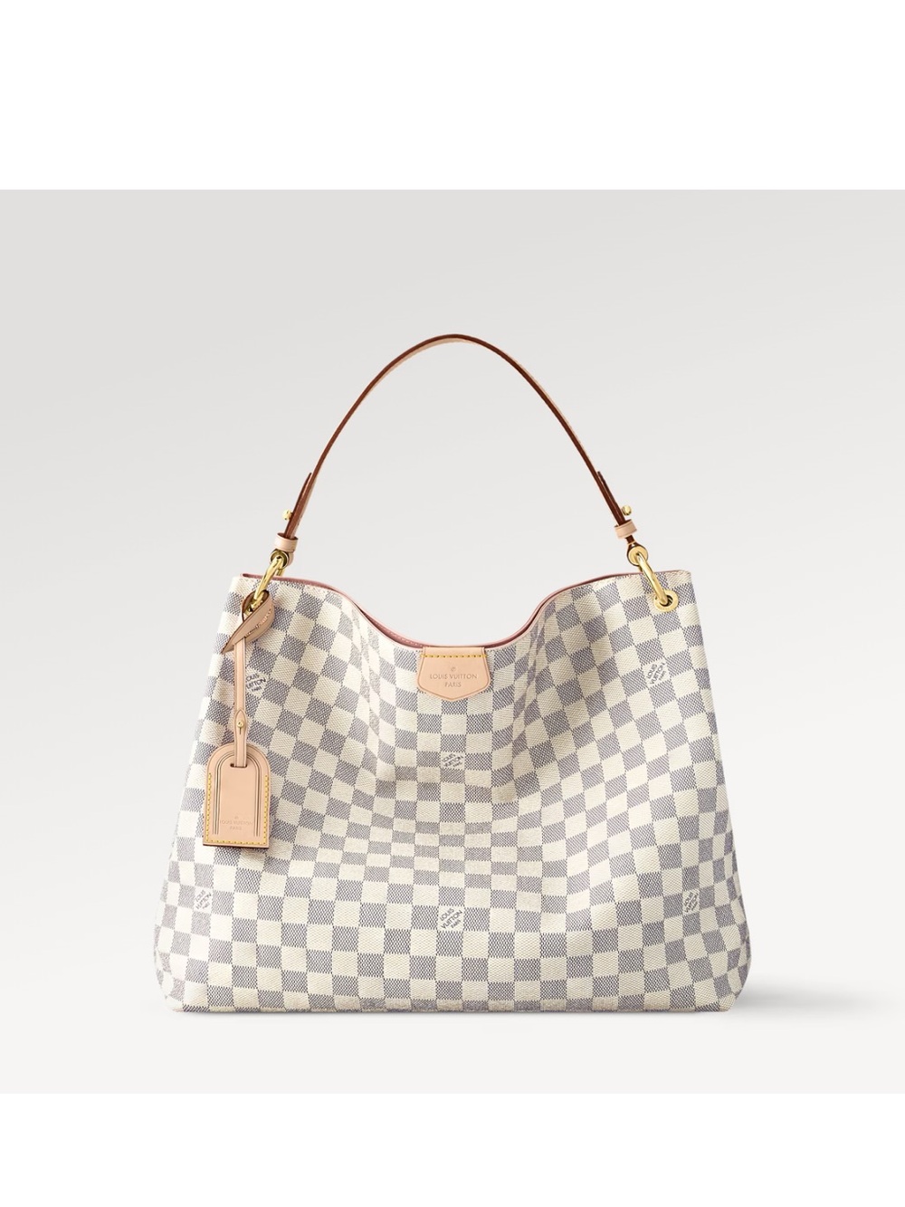Louis Vuitton Damier Azur Canvas Shoulder Bag - Cream/Tan - Picture 3 of 6